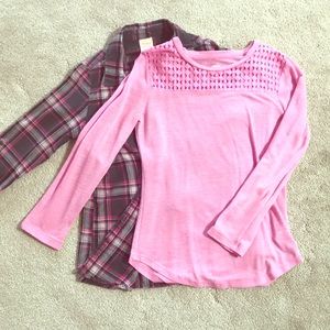 Girls (children’s) Long Sleever Shirts Two Pack